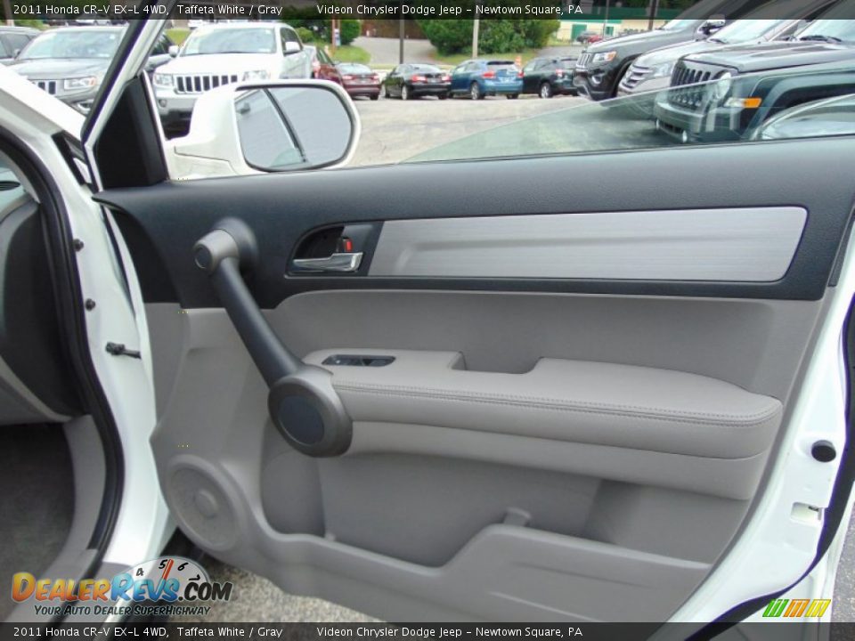 2011 Honda CR-V EX-L 4WD Taffeta White / Gray Photo #18