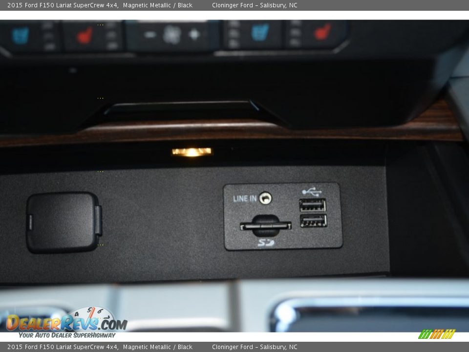 2015 Ford F150 Lariat SuperCrew 4x4 Magnetic Metallic / Black Photo #19
