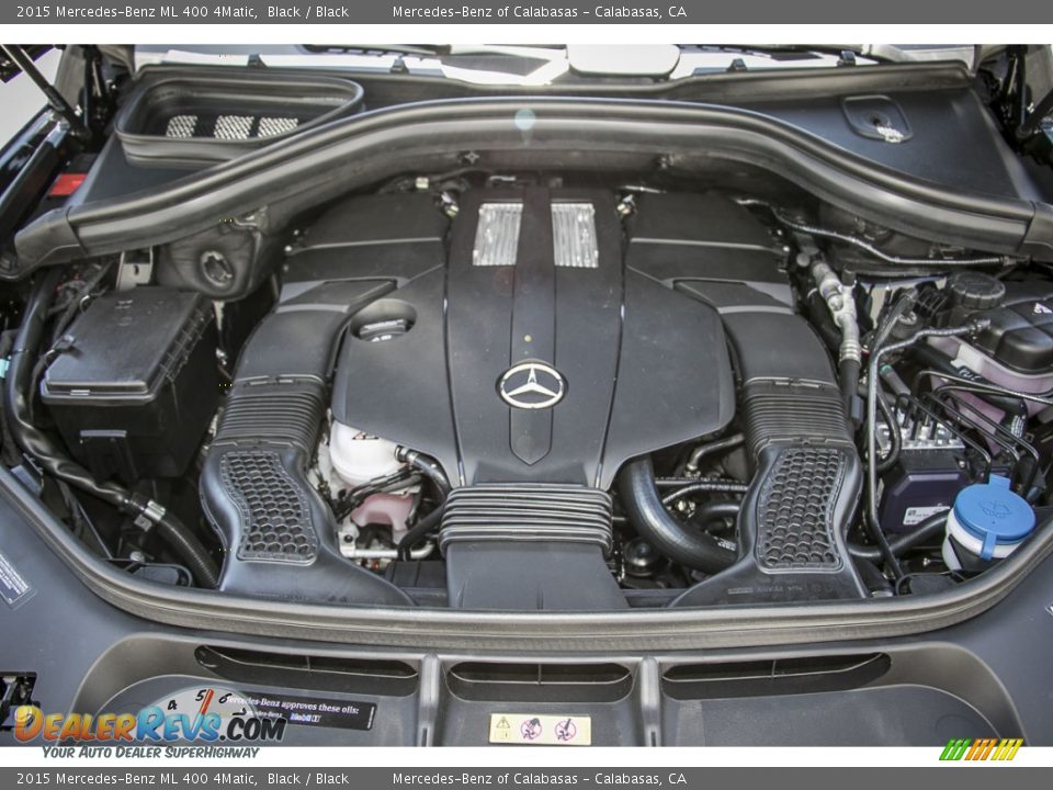 2015 Mercedes-Benz ML 400 4Matic Black / Black Photo #9