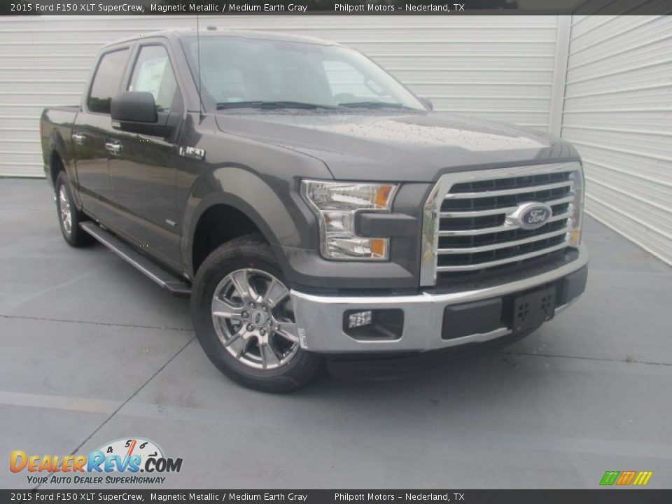 2015 Ford F150 XLT SuperCrew Magnetic Metallic / Medium Earth Gray Photo #2