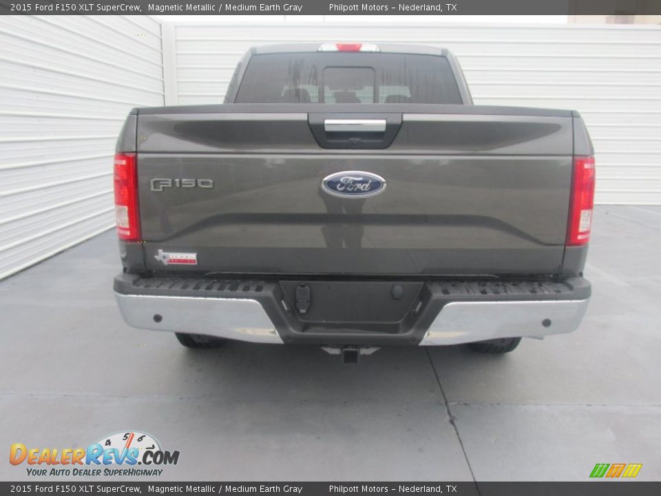 2015 Ford F150 XLT SuperCrew Magnetic Metallic / Medium Earth Gray Photo #5