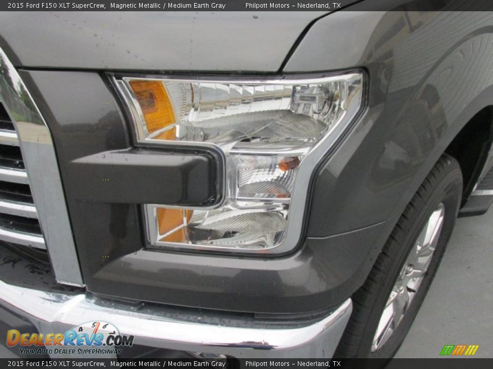 2015 Ford F150 XLT SuperCrew Magnetic Metallic / Medium Earth Gray Photo #9