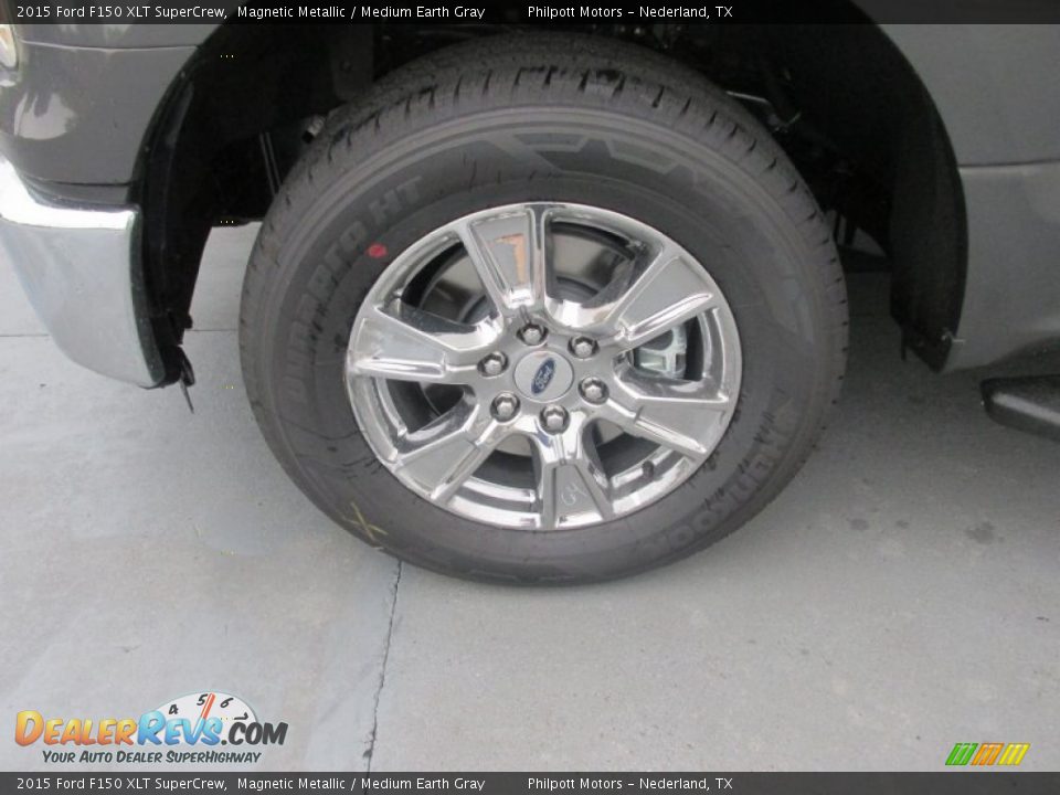 2015 Ford F150 XLT SuperCrew Magnetic Metallic / Medium Earth Gray Photo #11