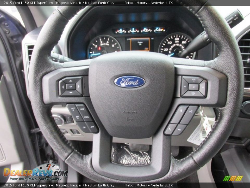 2015 Ford F150 XLT SuperCrew Magnetic Metallic / Medium Earth Gray Photo #30