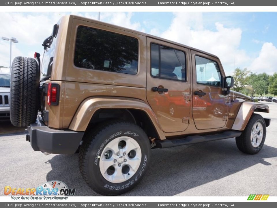 2015 Jeep Wrangler Unlimited Sahara 4x4 Copper Brown Pearl / Black/Dark Saddle Photo #3