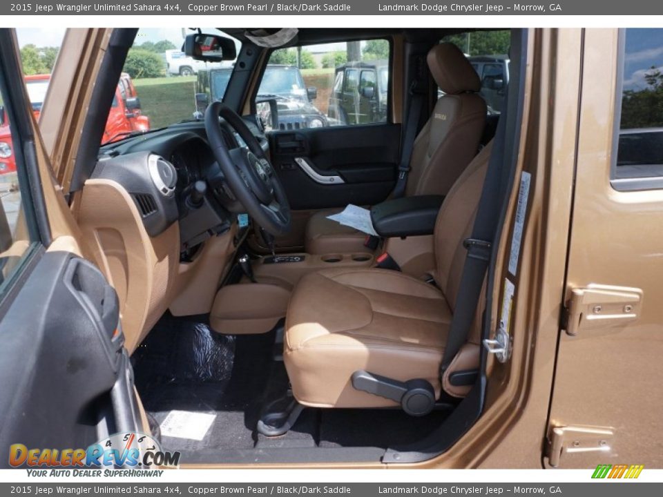 Black/Dark Saddle Interior - 2015 Jeep Wrangler Unlimited Sahara 4x4 Photo #8