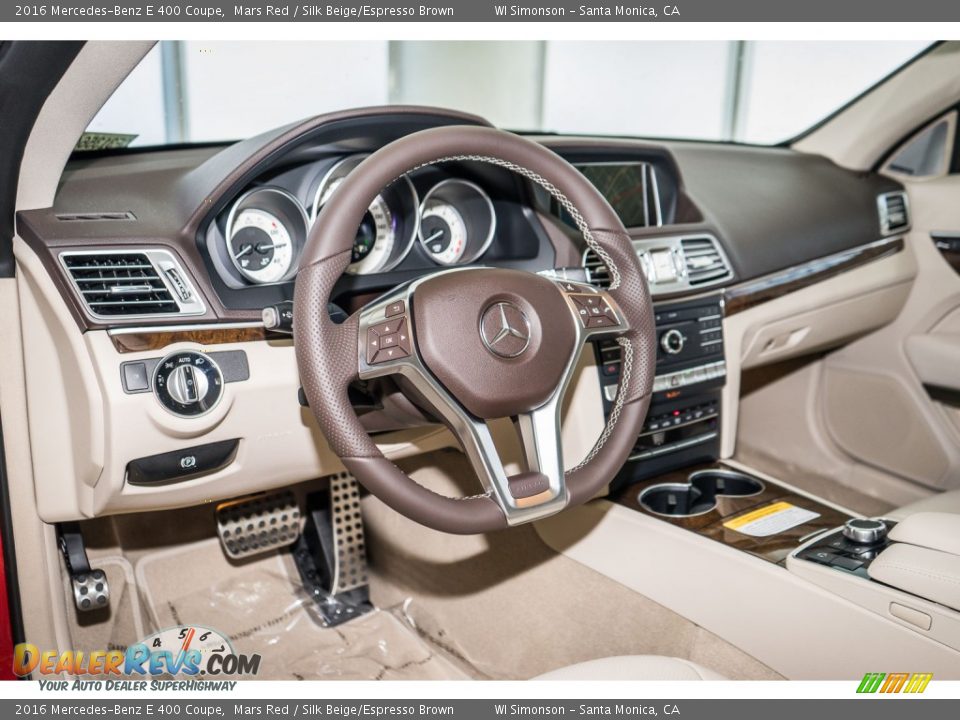 2016 Mercedes-Benz E 400 Coupe Mars Red / Silk Beige/Espresso Brown Photo #6