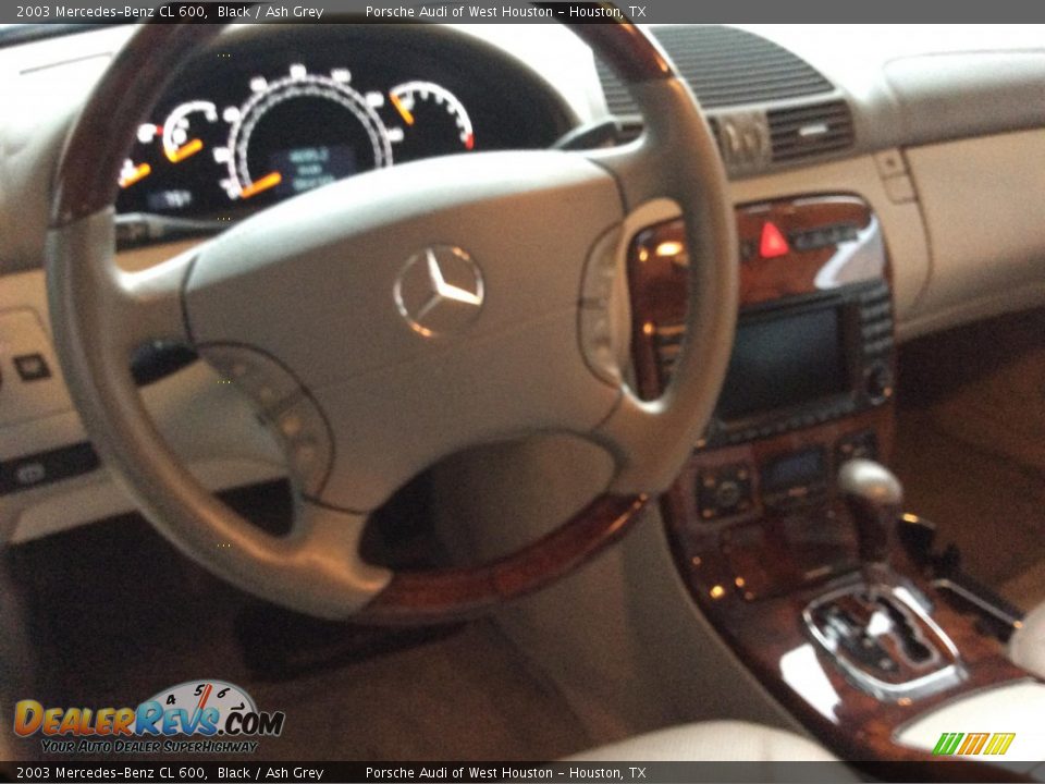 2003 Mercedes-Benz CL 600 Black / Ash Grey Photo #6