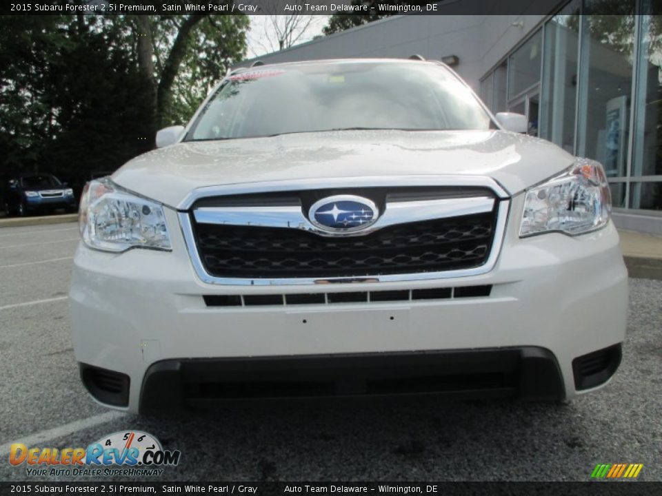 2015 Subaru Forester 2.5i Premium Satin White Pearl / Gray Photo #3
