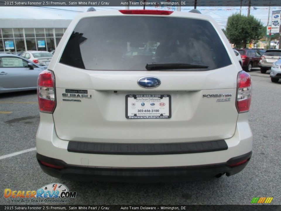 2015 Subaru Forester 2.5i Premium Satin White Pearl / Gray Photo #7
