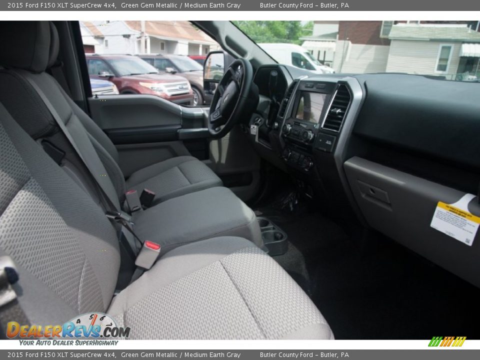 2015 Ford F150 XLT SuperCrew 4x4 Green Gem Metallic / Medium Earth Gray Photo #5