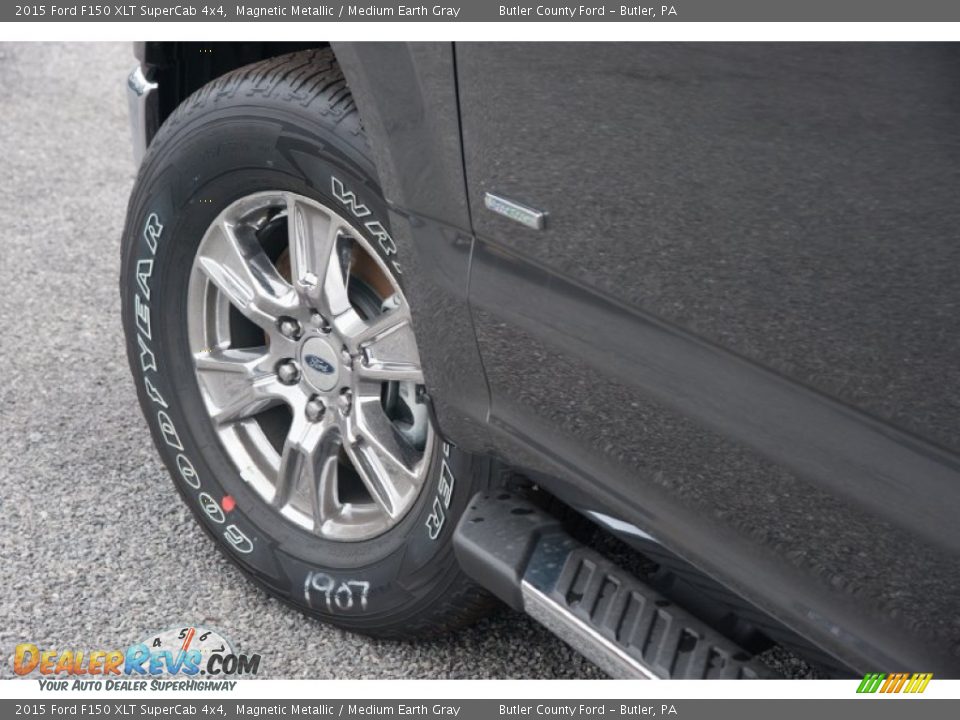 2015 Ford F150 XLT SuperCab 4x4 Magnetic Metallic / Medium Earth Gray Photo #3