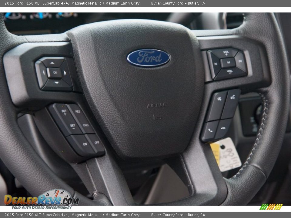 2015 Ford F150 XLT SuperCab 4x4 Magnetic Metallic / Medium Earth Gray Photo #6