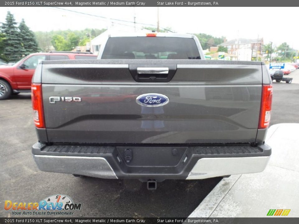 2015 Ford F150 XLT SuperCrew 4x4 Magnetic Metallic / Medium Earth Gray Photo #4