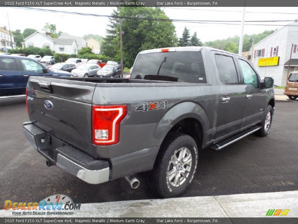 2015 Ford F150 XLT SuperCrew 4x4 Magnetic Metallic / Medium Earth Gray Photo #6