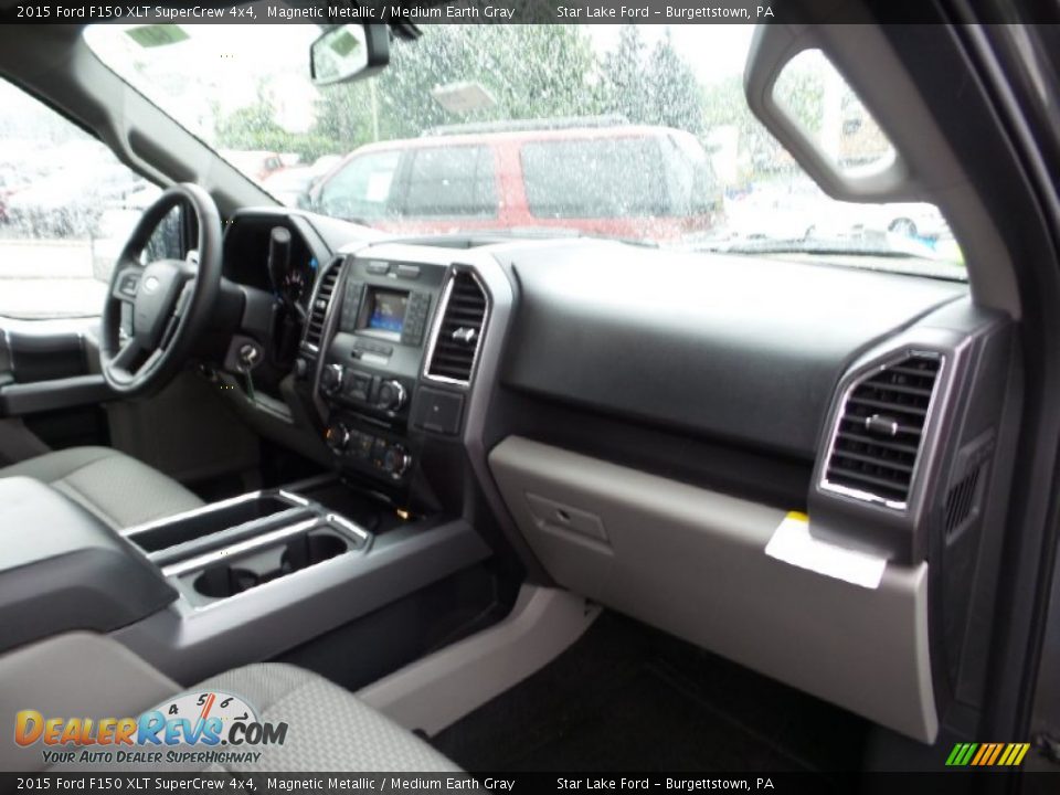 2015 Ford F150 XLT SuperCrew 4x4 Magnetic Metallic / Medium Earth Gray Photo #8