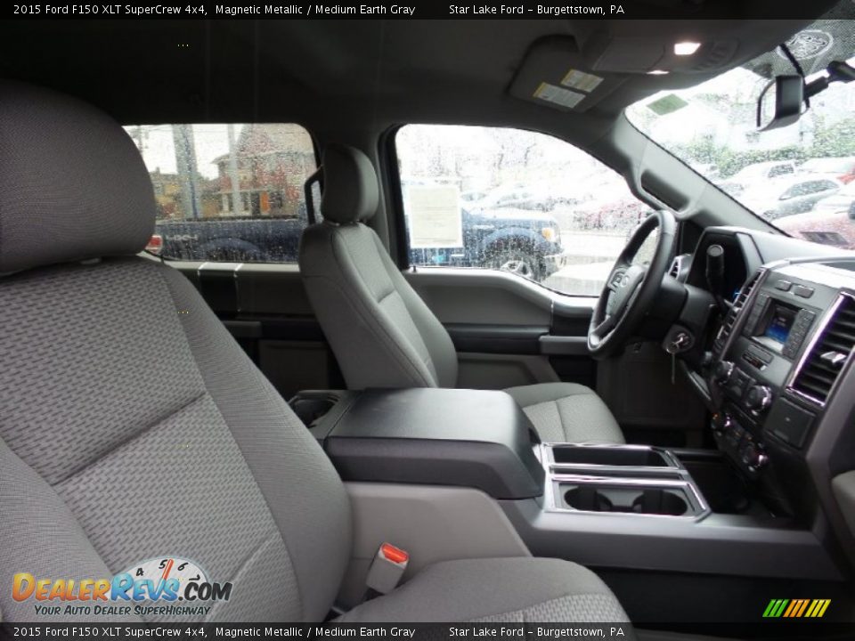 2015 Ford F150 XLT SuperCrew 4x4 Magnetic Metallic / Medium Earth Gray Photo #9
