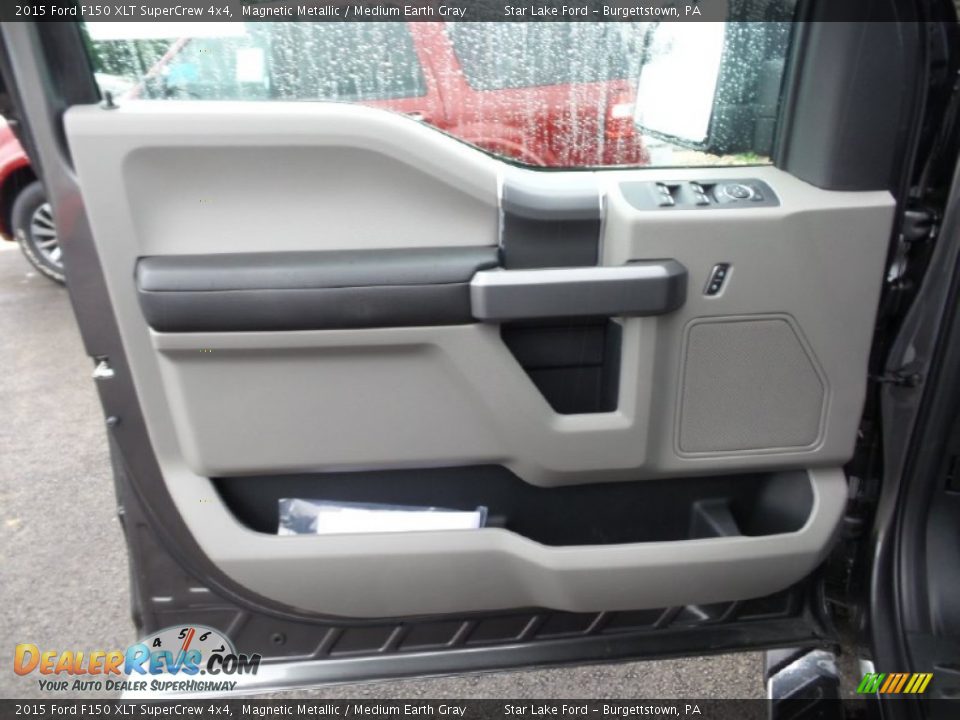 2015 Ford F150 XLT SuperCrew 4x4 Magnetic Metallic / Medium Earth Gray Photo #15