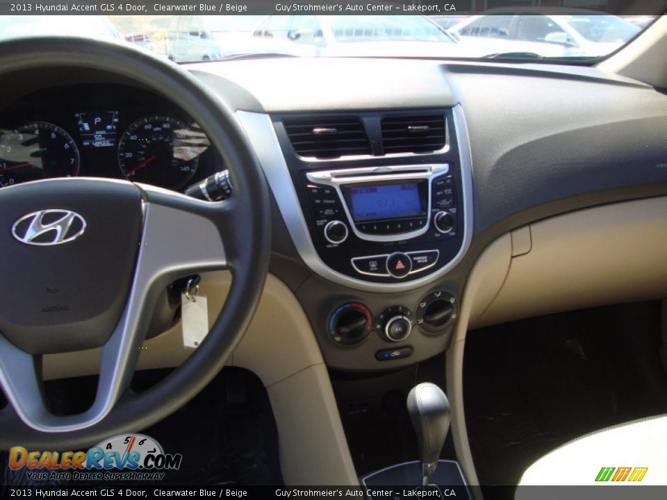 2013 Hyundai Accent GLS 4 Door Clearwater Blue / Beige Photo #14