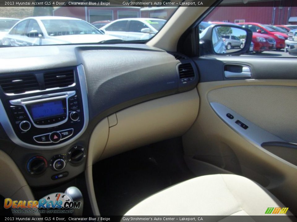 2013 Hyundai Accent GLS 4 Door Clearwater Blue / Beige Photo #15