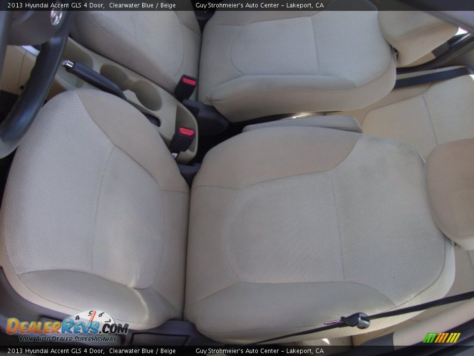 2013 Hyundai Accent GLS 4 Door Clearwater Blue / Beige Photo #19