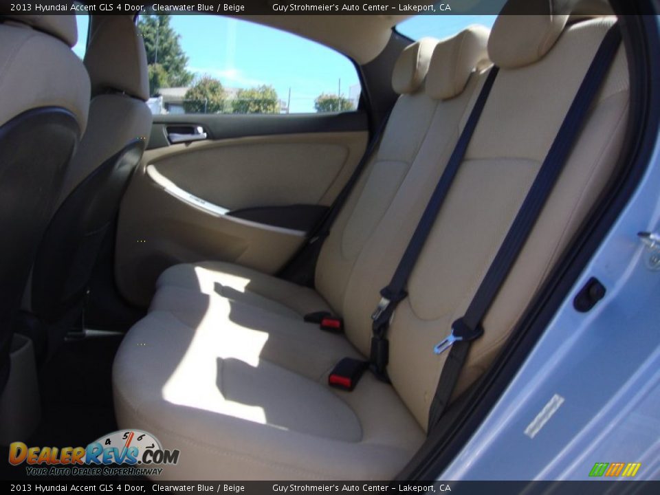 2013 Hyundai Accent GLS 4 Door Clearwater Blue / Beige Photo #22