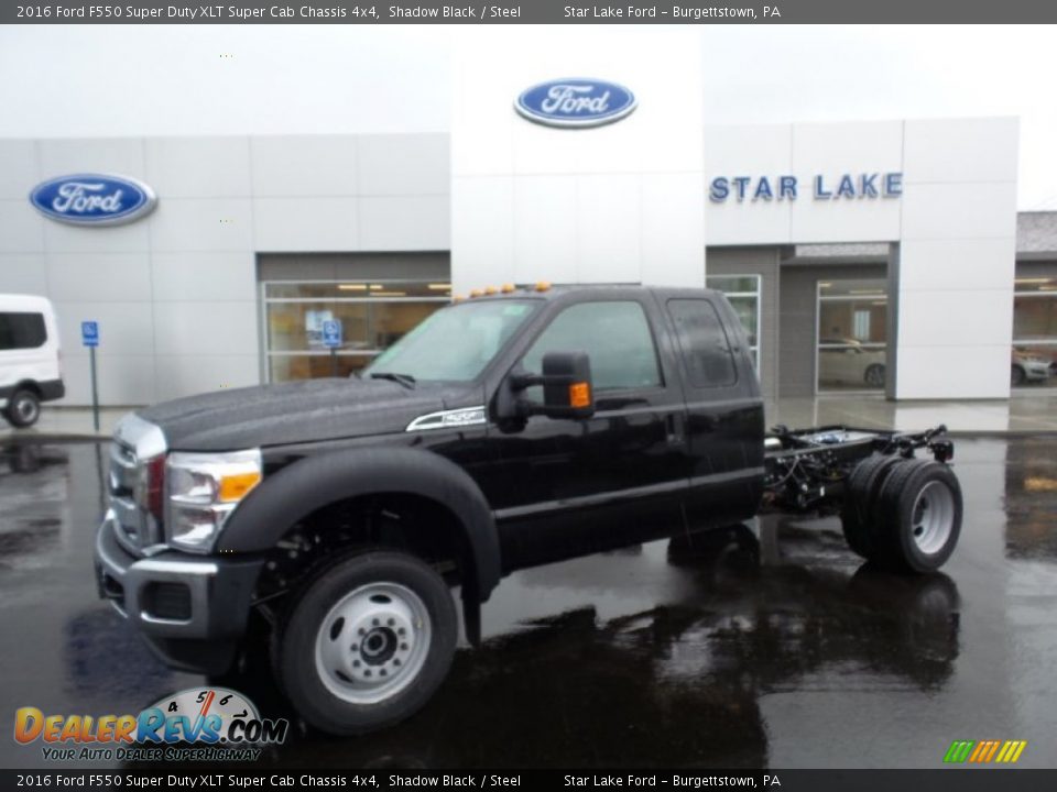 2016 Ford F550 Super Duty XLT Super Cab Chassis 4x4 Shadow Black / Steel Photo #1