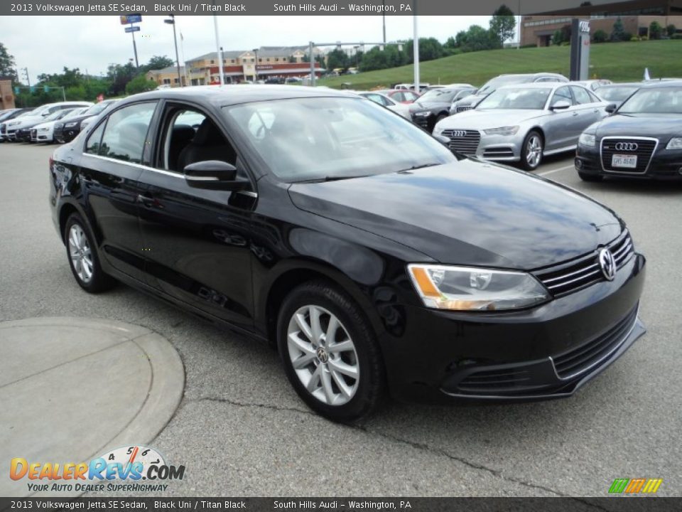 2013 Volkswagen Jetta SE Sedan Black Uni / Titan Black Photo #7