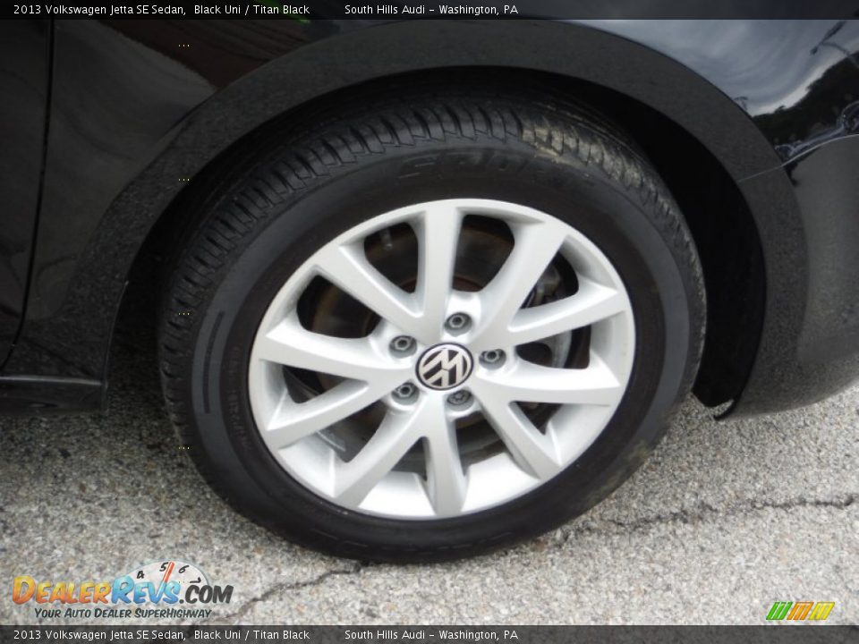 2013 Volkswagen Jetta SE Sedan Black Uni / Titan Black Photo #9