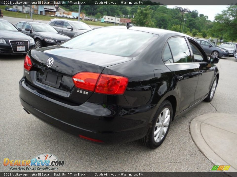 2013 Volkswagen Jetta SE Sedan Black Uni / Titan Black Photo #11