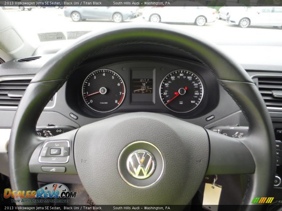 2013 Volkswagen Jetta SE Sedan Black Uni / Titan Black Photo #26