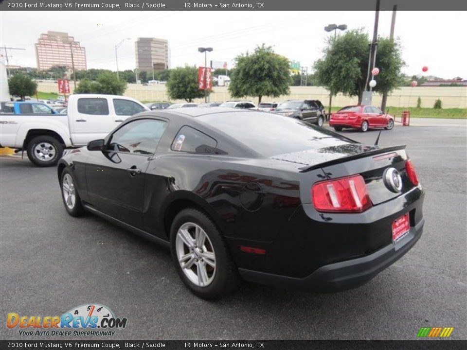 2010 Ford Mustang V6 Premium Coupe Black / Saddle Photo #5