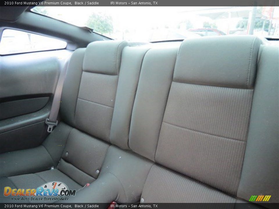 2010 Ford Mustang V6 Premium Coupe Black / Saddle Photo #12