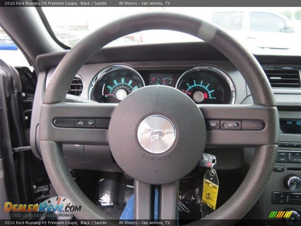 2010 Ford Mustang V6 Premium Coupe Black / Saddle Photo #17