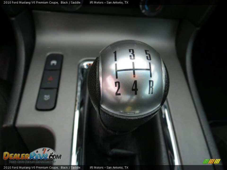2010 Ford Mustang V6 Premium Coupe Black / Saddle Photo #18