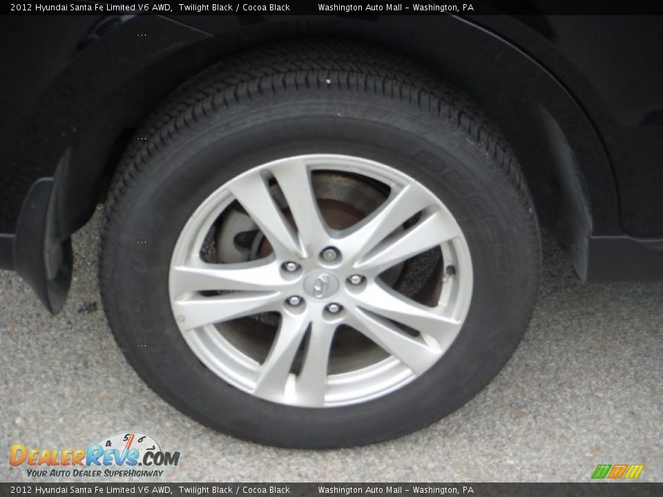2012 Hyundai Santa Fe Limited V6 AWD Twilight Black / Cocoa Black Photo #3