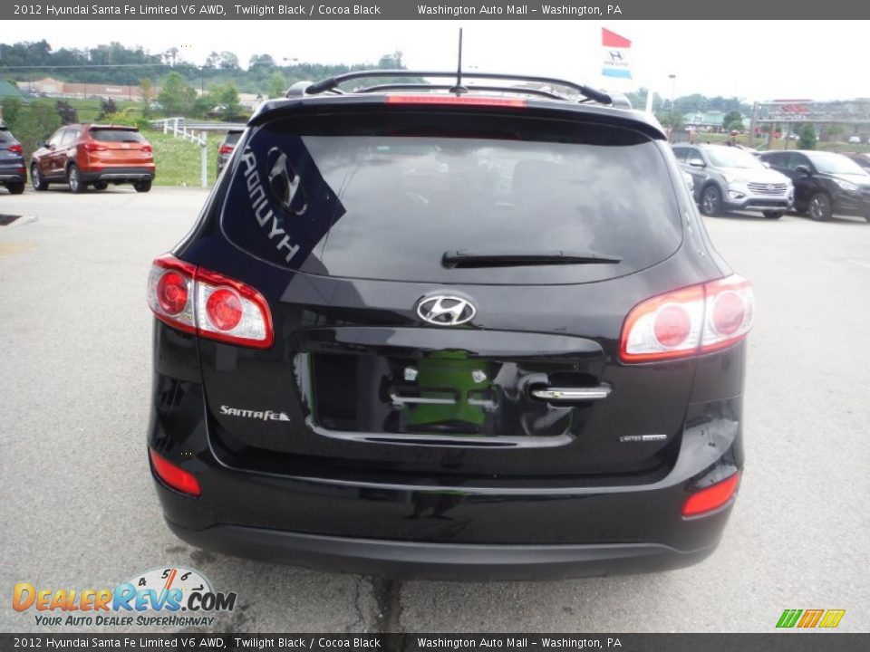 2012 Hyundai Santa Fe Limited V6 AWD Twilight Black / Cocoa Black Photo #9