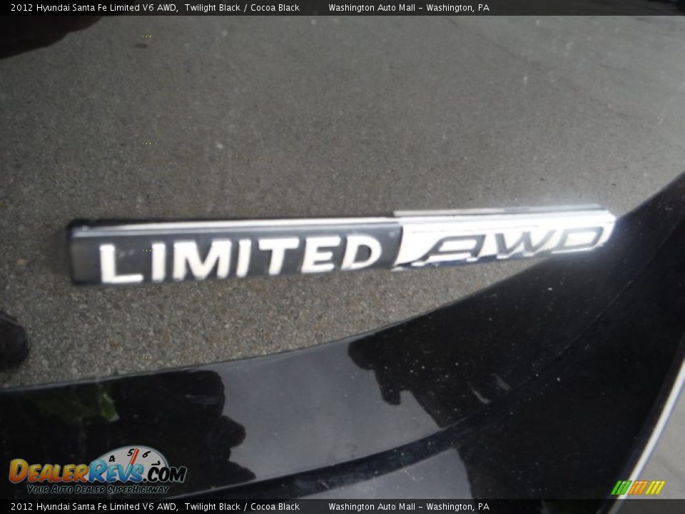2012 Hyundai Santa Fe Limited V6 AWD Twilight Black / Cocoa Black Photo #10