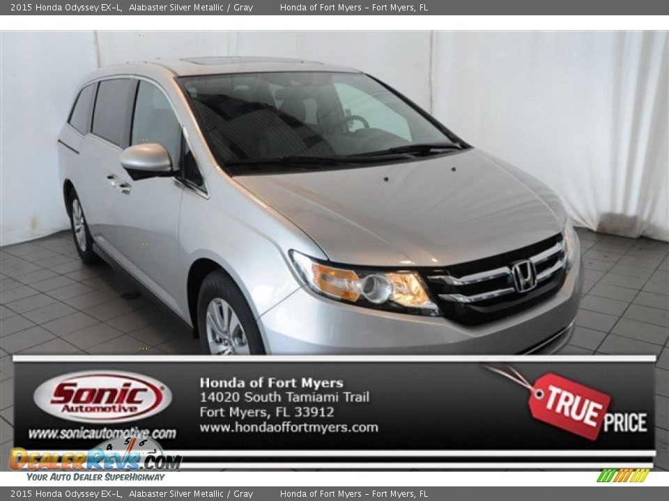 2015 Honda Odyssey EX-L Alabaster Silver Metallic / Gray Photo #1