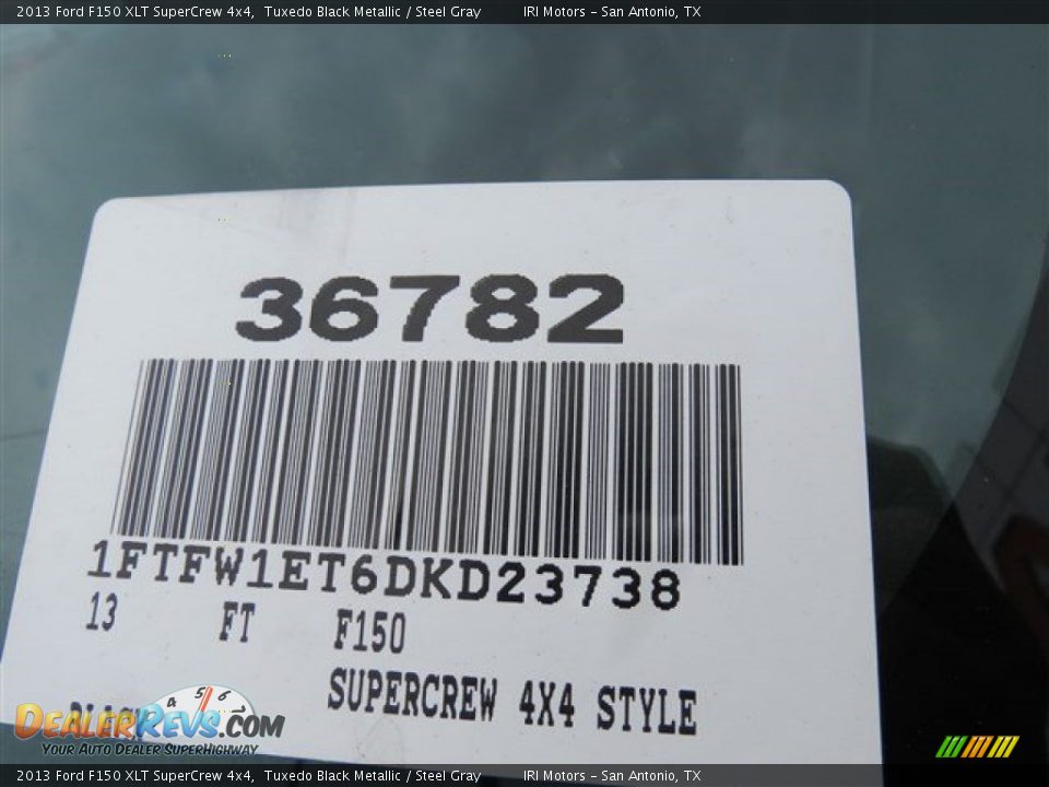 2013 Ford F150 XLT SuperCrew 4x4 Tuxedo Black Metallic / Steel Gray Photo #24