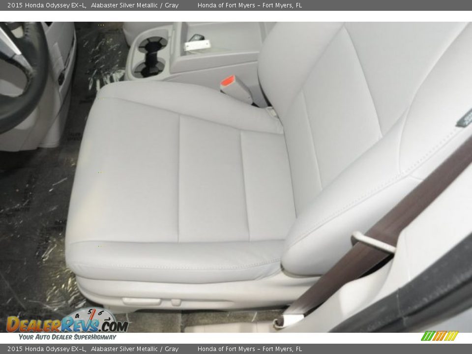 2015 Honda Odyssey EX-L Alabaster Silver Metallic / Gray Photo #10