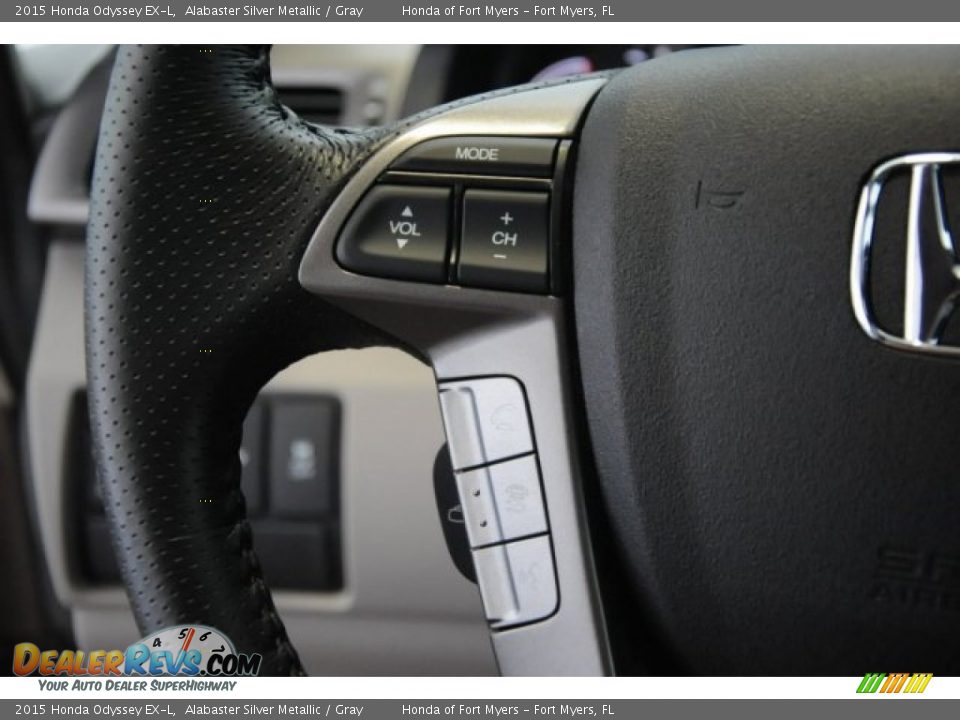 2015 Honda Odyssey EX-L Alabaster Silver Metallic / Gray Photo #16