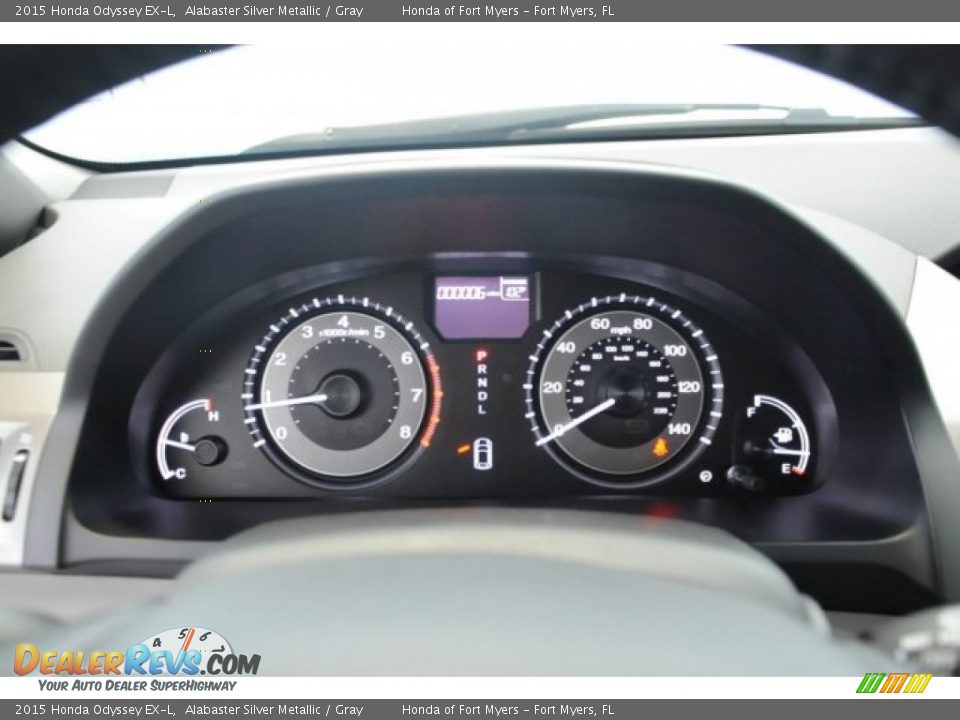 2015 Honda Odyssey EX-L Alabaster Silver Metallic / Gray Photo #17