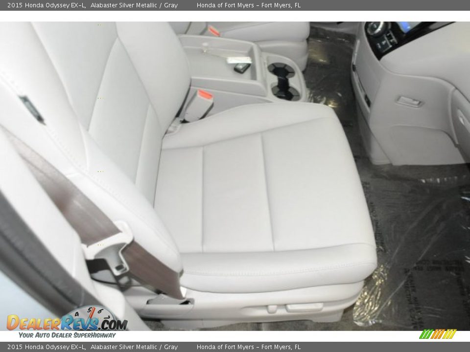 2015 Honda Odyssey EX-L Alabaster Silver Metallic / Gray Photo #25