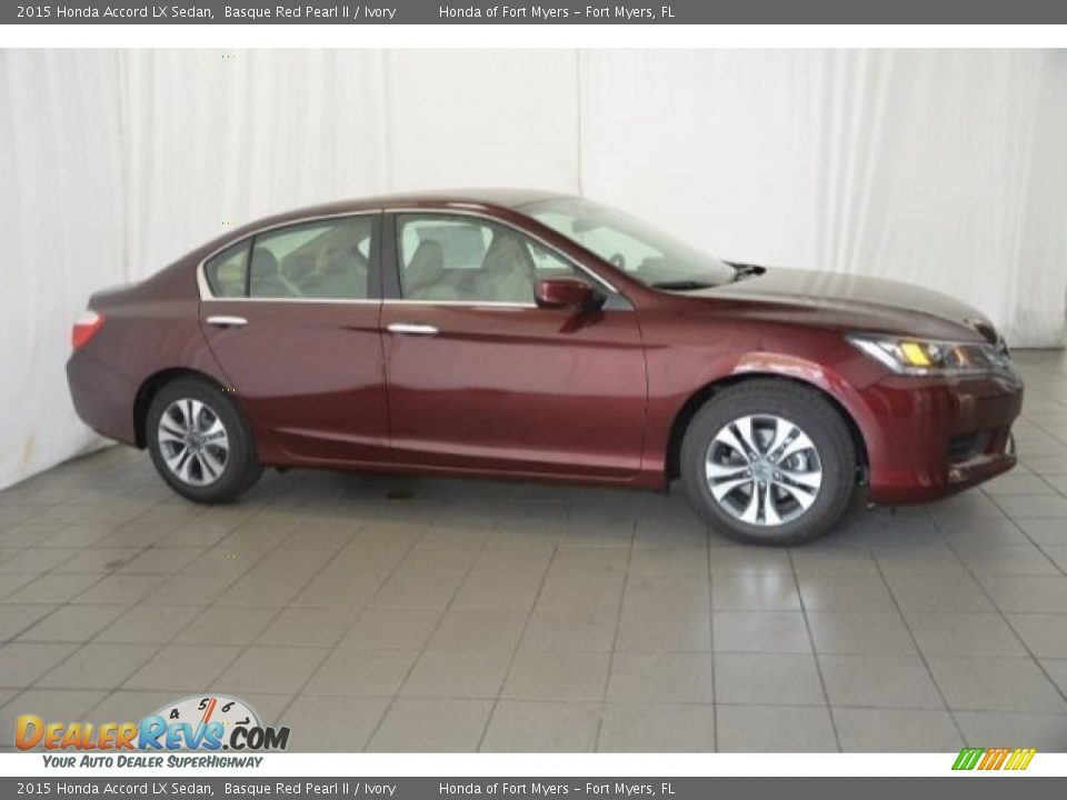 2015 Honda Accord LX Sedan Basque Red Pearl II / Ivory Photo #7