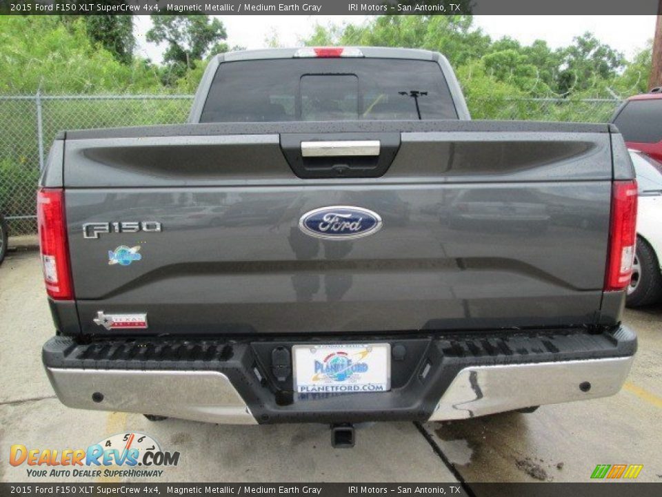 2015 Ford F150 XLT SuperCrew 4x4 Magnetic Metallic / Medium Earth Gray Photo #3