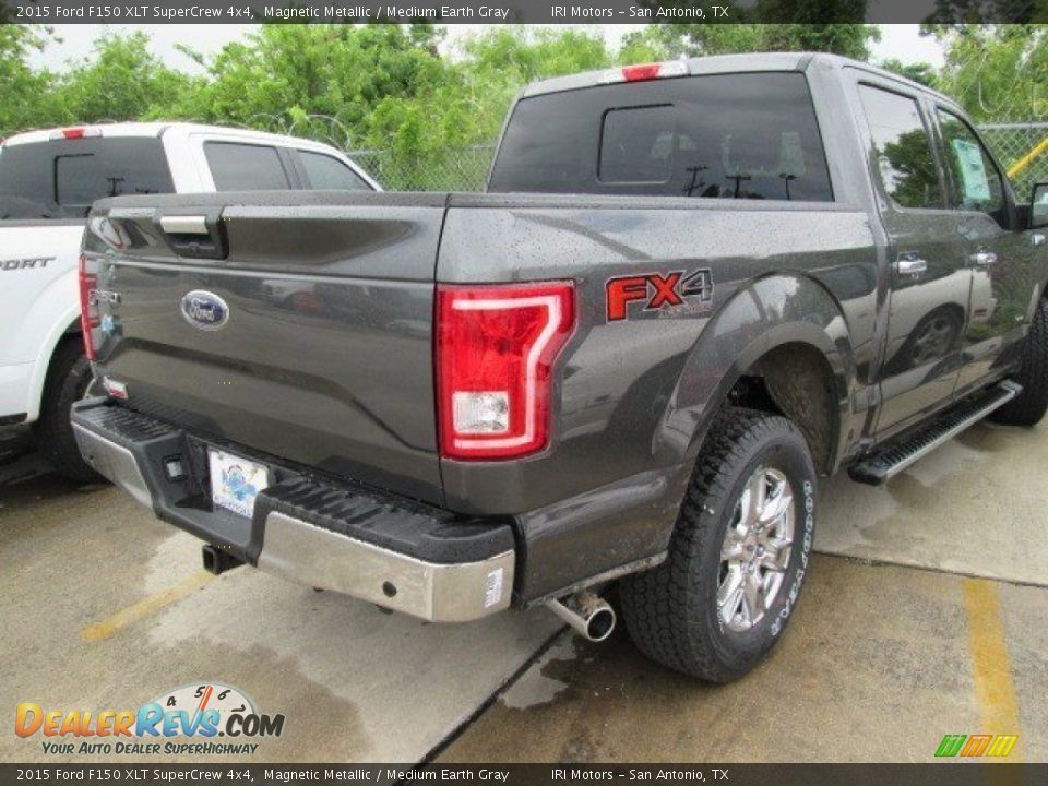 2015 Ford F150 XLT SuperCrew 4x4 Magnetic Metallic / Medium Earth Gray Photo #4