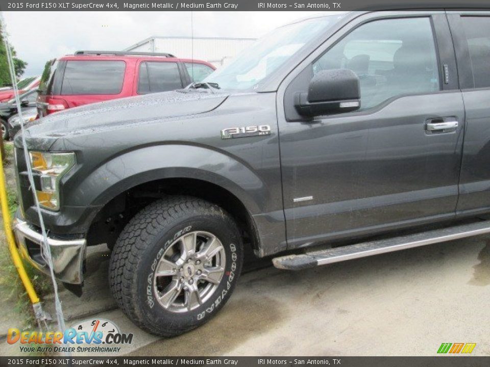 2015 Ford F150 XLT SuperCrew 4x4 Magnetic Metallic / Medium Earth Gray Photo #12