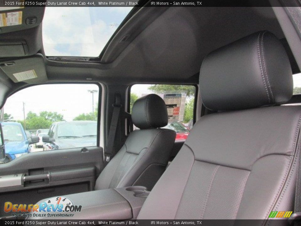 2015 Ford F250 Super Duty Lariat Crew Cab 4x4 White Platinum / Black Photo #34