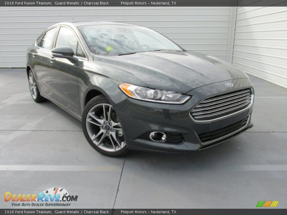 2016 Ford Fusion Titanium Guard Metallic / Charcoal Black Photo #2